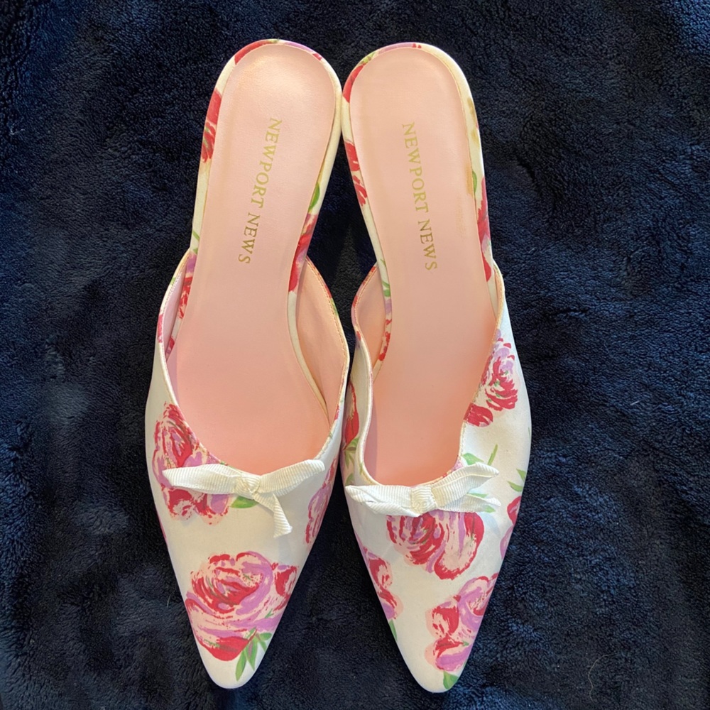 Newport News Vintage Kitten Heel Mules